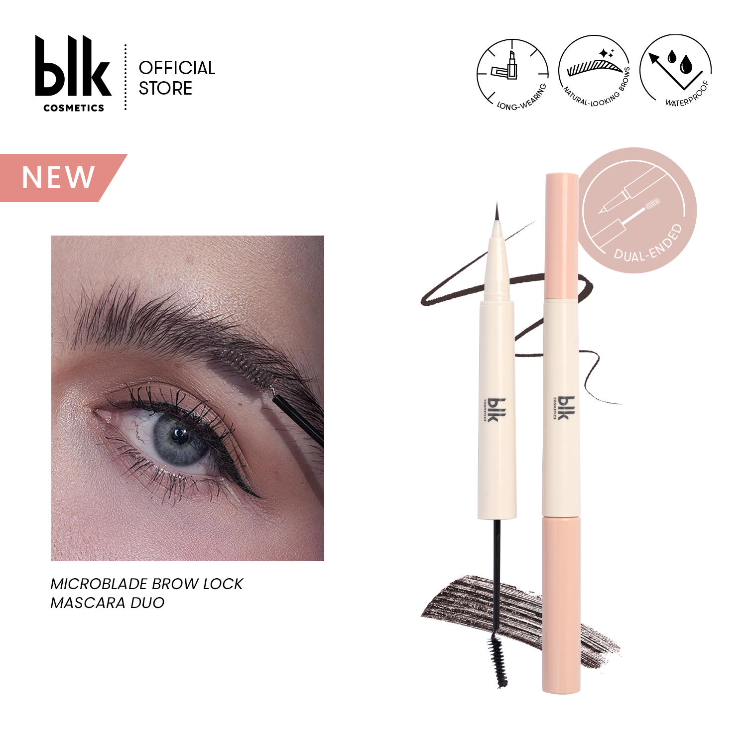 Discount on BLK Cosmetics  shoes - SKU: blk cosmetics daydream microblade brow lock mascara duo