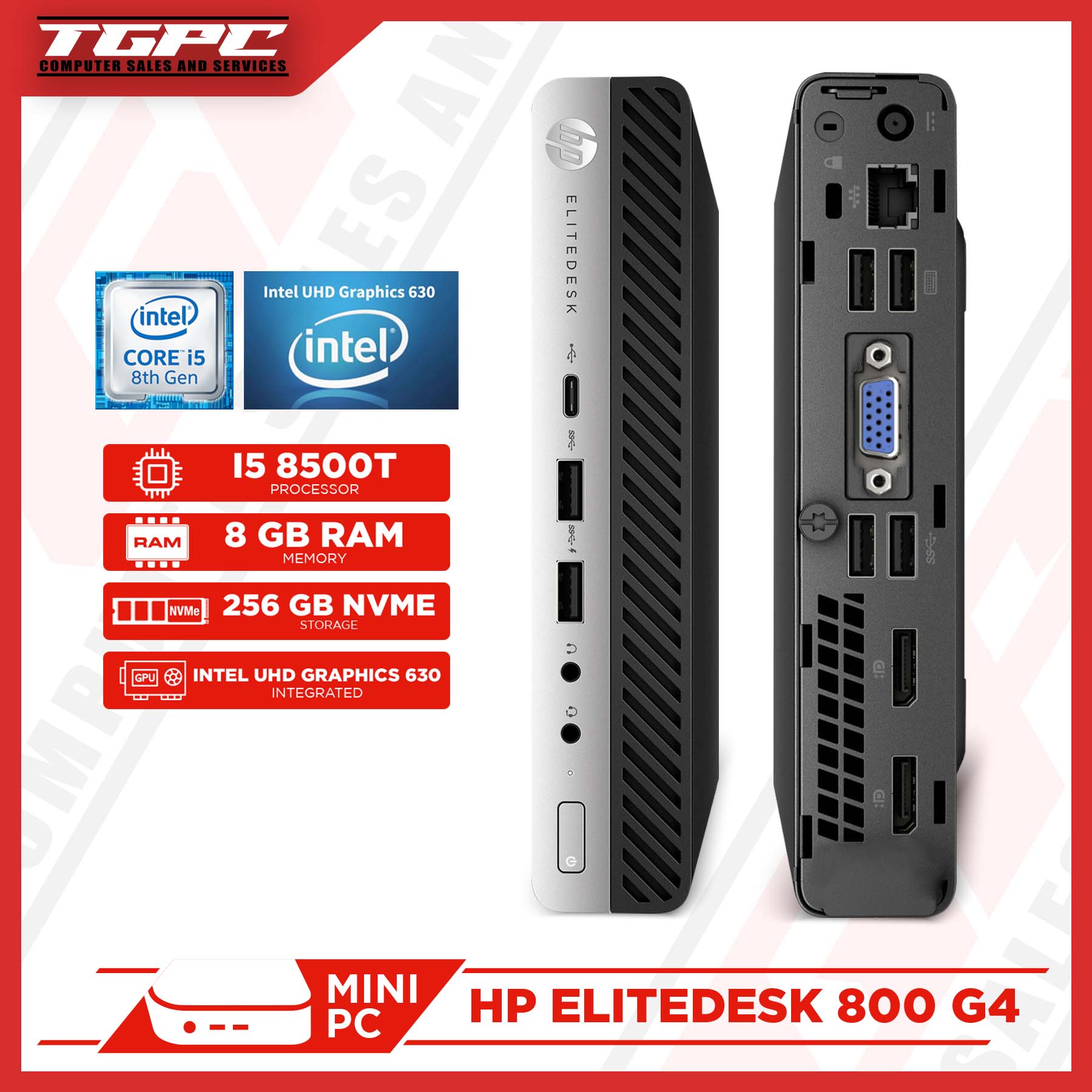 TGPC HP Prodesk 600 G6 Mini PC Intel Core i5-10th Gen 8GB RAM 256  GB NVME PRELOVED