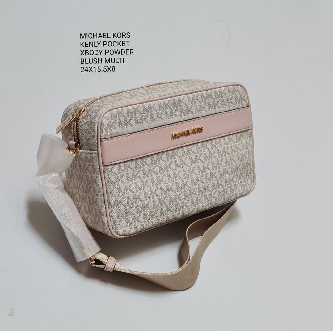 Authentic Michael Kors Kenly Pocket Large Crossbody Bag - Vanilla Powder  Blush | Lazada PH