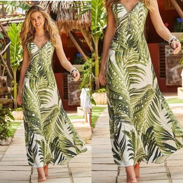 Baao Us Fashion Printed Maxi Dress