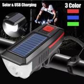 Solar USB Bike Light with Horn - 