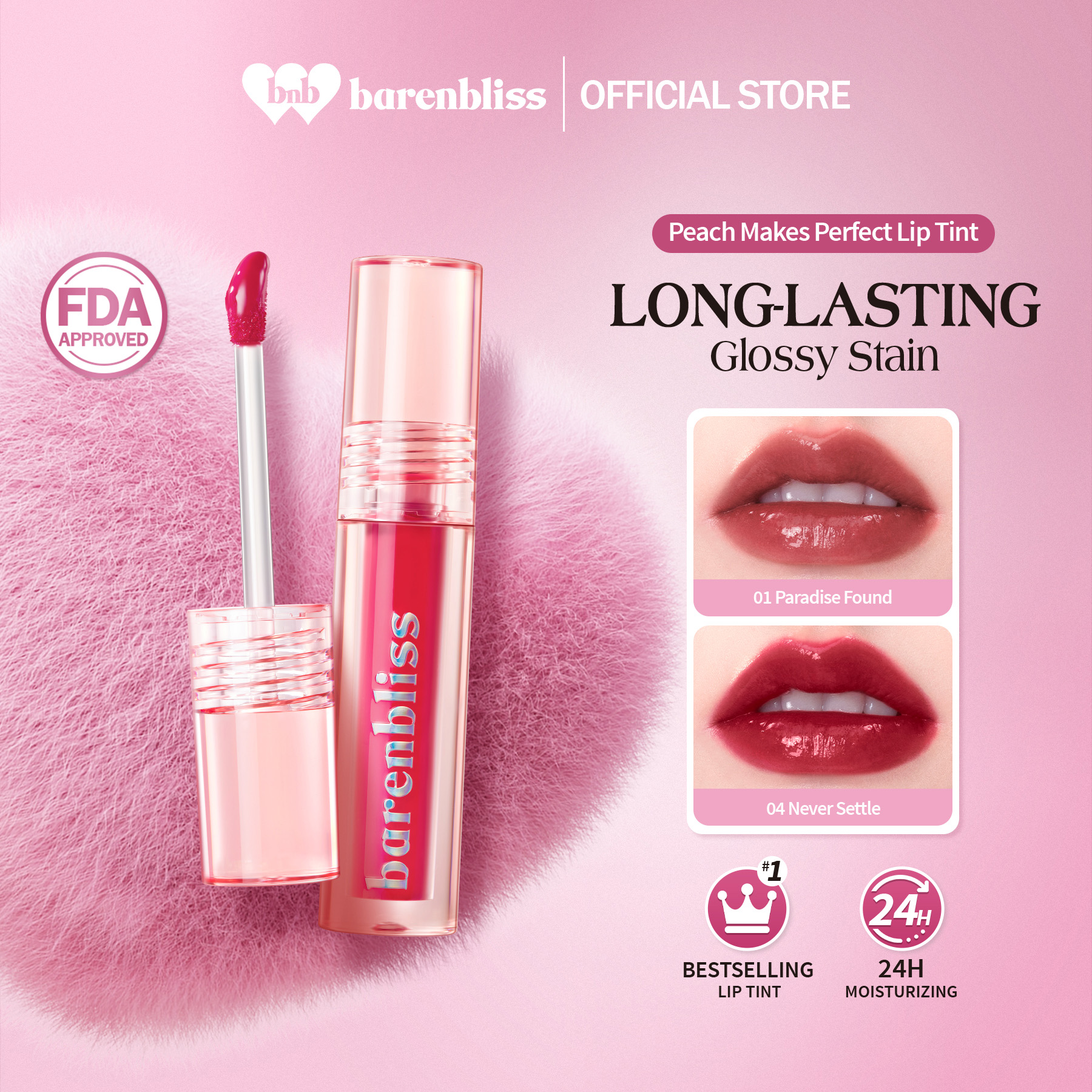 Discount on Barenbliss  shoes - SKU: 【BEST SELLER】barenbliss BNB Peach Makes Scented Perfect Lip Tint | Korean Lightweight Lip Gloss | Sh