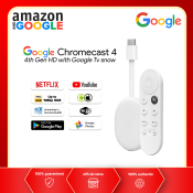 Google Chromecast 4th Gen with Google TV - Snow