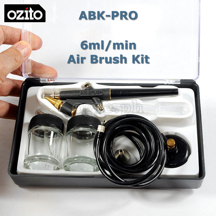 Ozito ABK Pro 6mL min Air Brush Kit Brand New Australian Surplus 15 30Psi Operating Pressure 0.5Mm Nozzle Size Paint Brush Suction Feed Type Air Brush Lazada Lazada PH