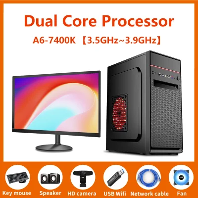 Brand new / desktop computer full set of AMD A8 quad core processor / 3.5GHz ~ 3.8ghz / 8GB memory / 240gb SSD / brand new 19 inch monitor / keyboard / mouse / mouse pad / office desktop (1)