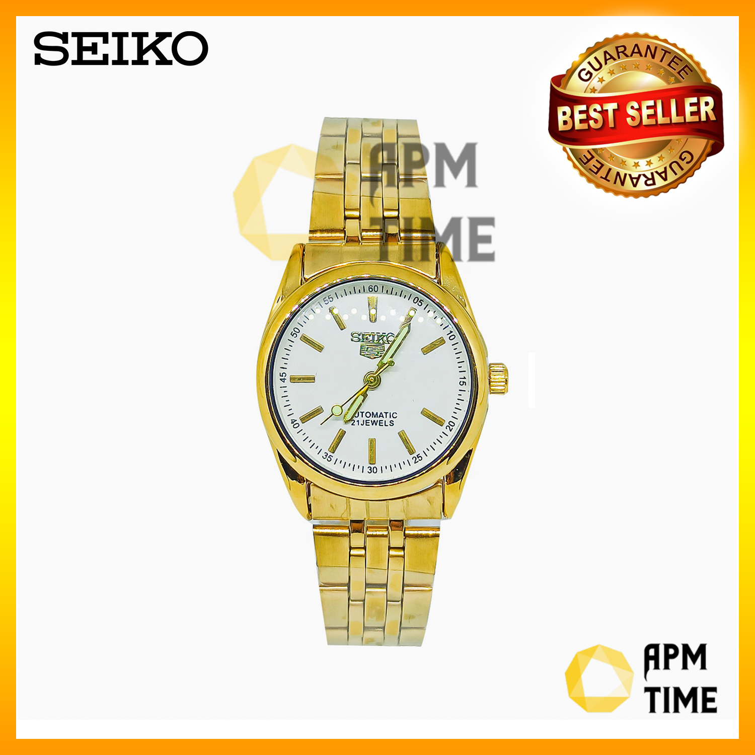 Seiko 5 21 Jewels Automatic Movement Couple Watch for Men and