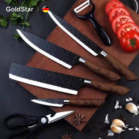 Goldstar 6Pc Japanese Stainless Steel Non-stick Kitchen Knife Set