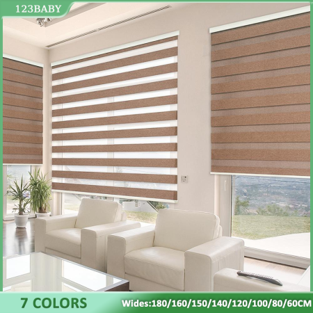 60/80/100/120/140/150/160/180 Width Modern Korean Venetians Duo Roller Window Curtain blinds for window