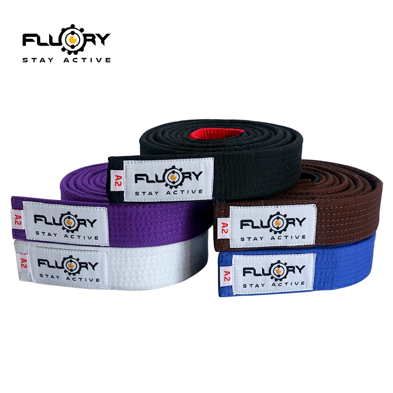 Brazilian jujutsu Fluory fire barrier belt professional jujutsu clothing judo belt male and female adult white primary custom