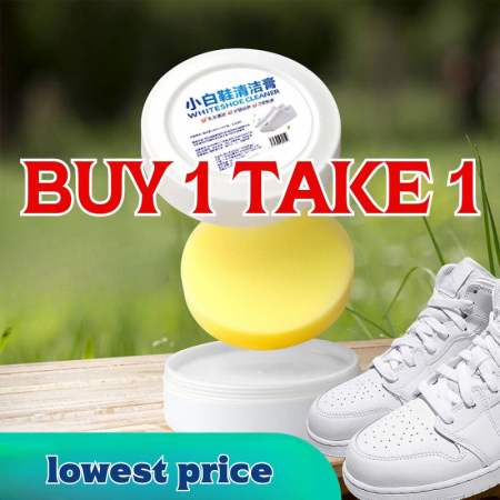 White Sneaker Cleaner Gel with Wipe Sponge - 