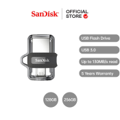 SanDisk Ultra SDDD3 128GB 256GB OTG / Dual USB Drive M3.0