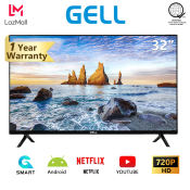 GELL 32" Smart TV - Ultra-Thin Flat Screen with Netflix/Youtube