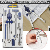 7pcs Professional Drawing Compasses Set for Drafting Supplies