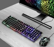 104key Colorful LED Gaming Keyboard with Wired Mouse (GTX350)