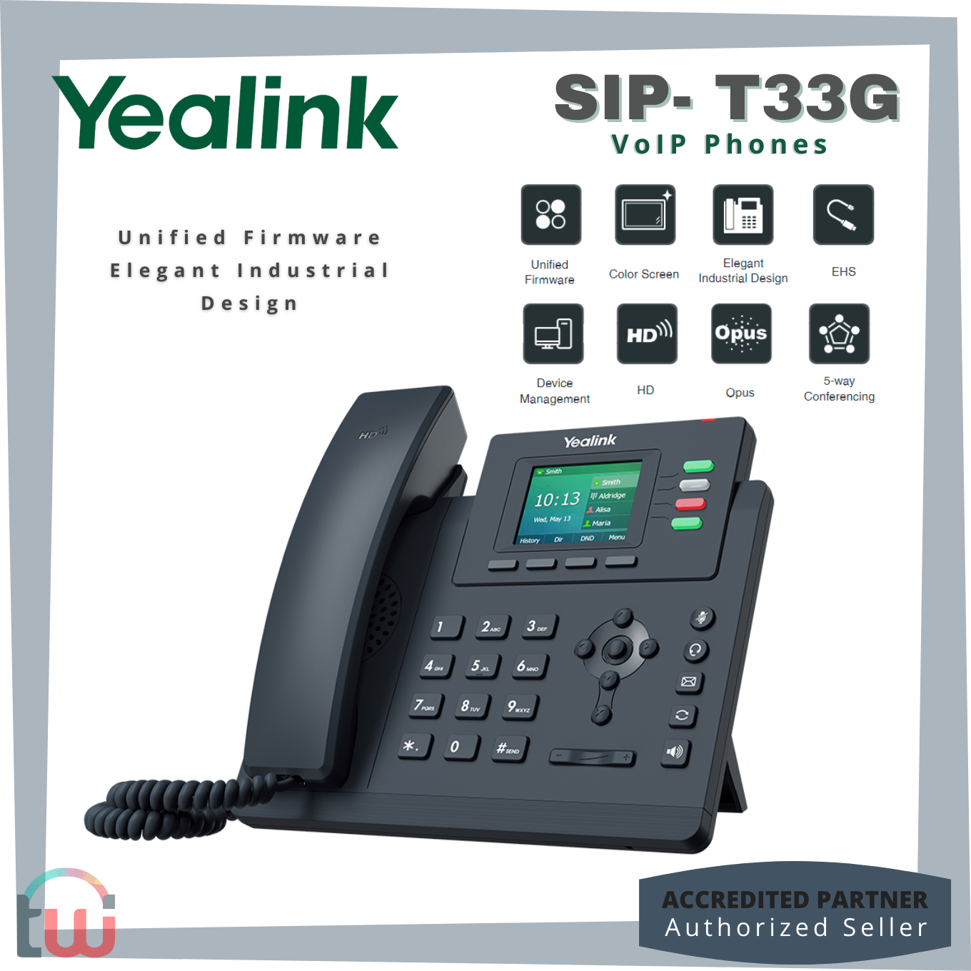 YEALINK IP Phones SIP-T31P Entry Level 2 Lines HD Voice Handset  Speakerphone Telephony Unified Communication PoE LCD | Lazada PH