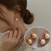 Retro Pearl Drop Earrings - Elegant Wedding Jewelry 