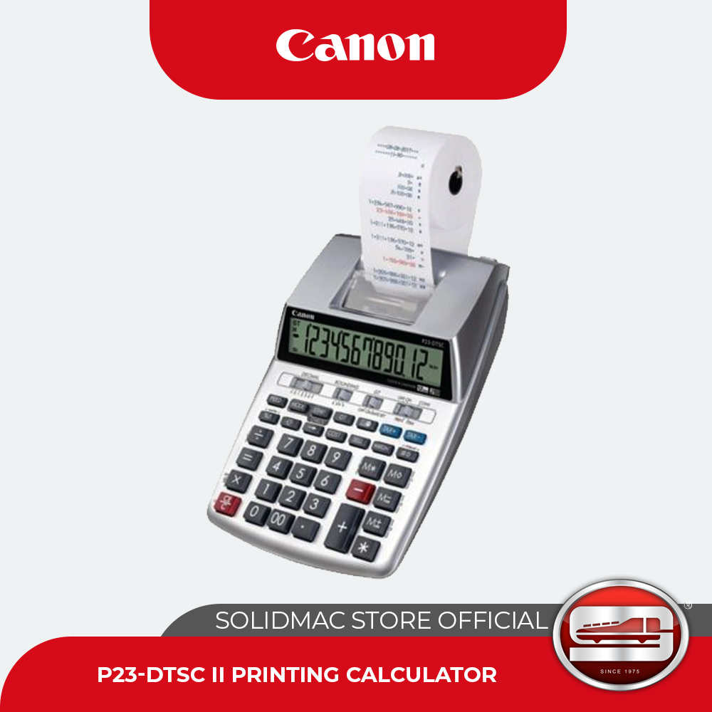 Calculatrice imprimante Canon MP120-MG 12 chiffres grand écran  rétro-éclairé de 2 couleurs prix Maroc