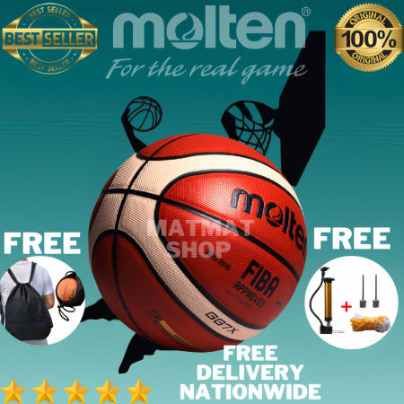 Moltens GG7X Leather Basketball Ball with Free Accessories