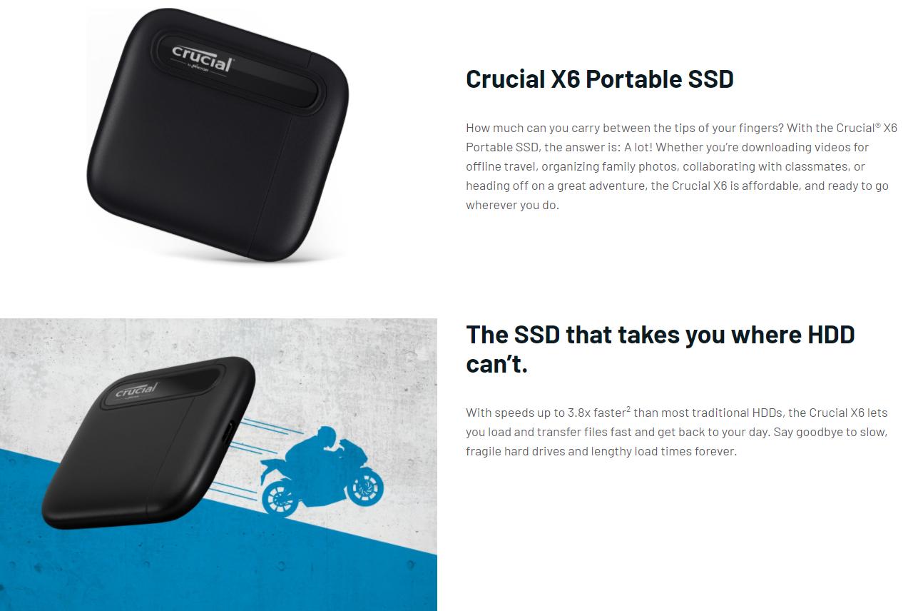 Crucial X6 Portable SSD Review: Affordable and Responsive
