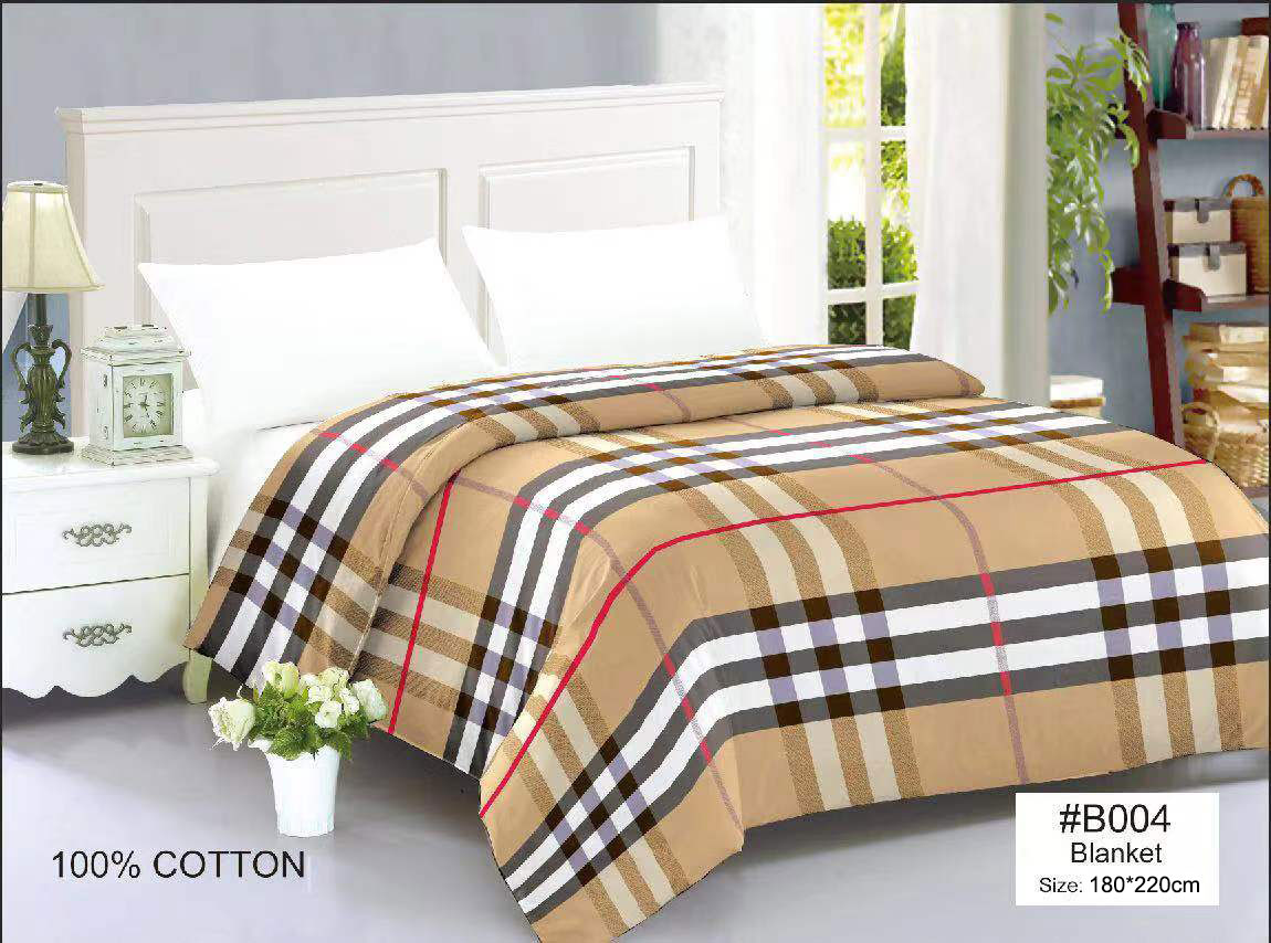 king size burberry print bed sheet