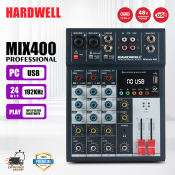 HARDWELL MIX400 4-channel Audio Mixer with Bluetooth and USB