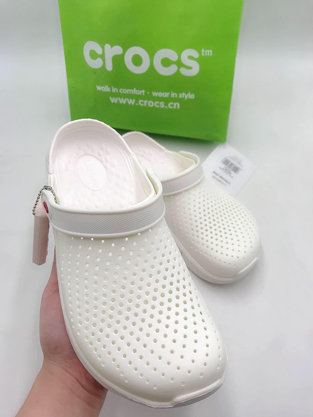 white literide crocs