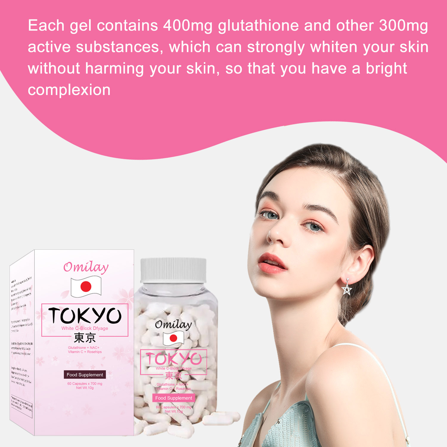 Omilay TOKYO Glutathione Capsules Anti Aging Beauty Whitening Capsule  Original Capsules Japan