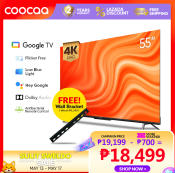 Coocaa 55 Inch Google TV with Antibacterial Remote