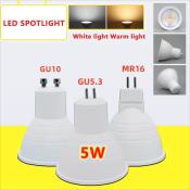 GU10 5W LED Spotlight - White/Warm Light, 38° Beam Angle