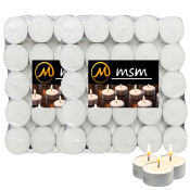 Tea Light Candles - 100pc Metal Cup Set