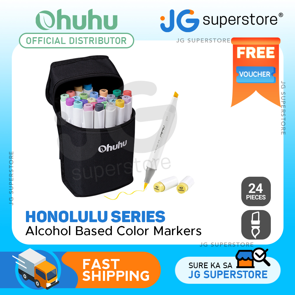 Ohuhu Honolulu Series Alcohol Based 48 Pastel Colors plus Colorless Bl – JG  Superstore