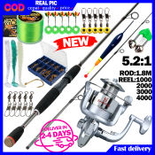 Complete 1.8m Fishing Rod and Reel Set with Accessories