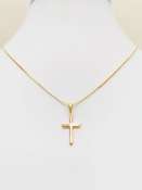 TY Jewelry Bangkok 24k Gold Plated Plain Cross Necklace