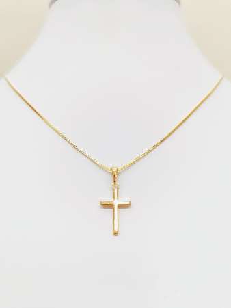 TY Jewelry Bangkok 24k Gold Plated Plain Cross Necklace