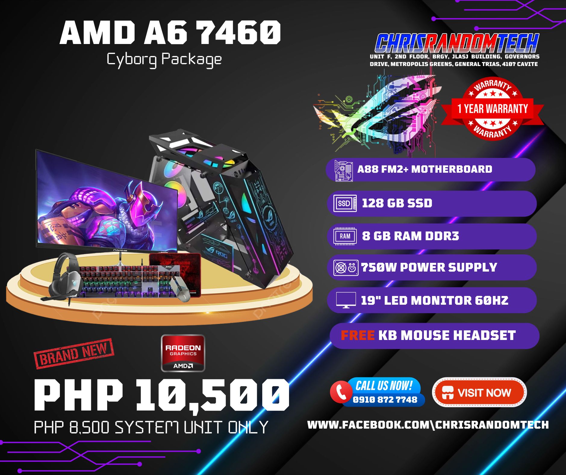 Intel I3 10100 Easy Setup Gaming Bundle With Monitor Prebuilt Pc