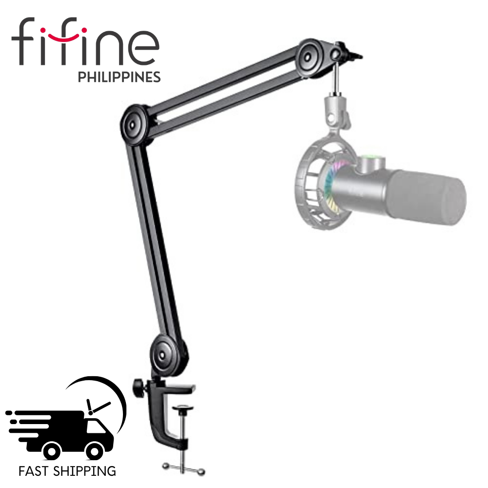 FIFINE Heavy Duty Microphone Arm Stand with Desk Mount
