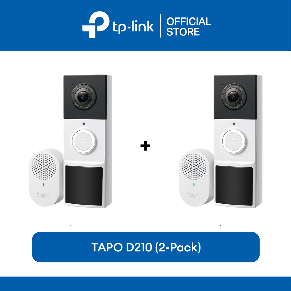 TP-Link Official Store / Tapo D210 / Sharp 2K Live View Home Security Battery Video Doorbell with WiFi IP Security Smart Cctv Camera Connect to Cellphone - Image 2