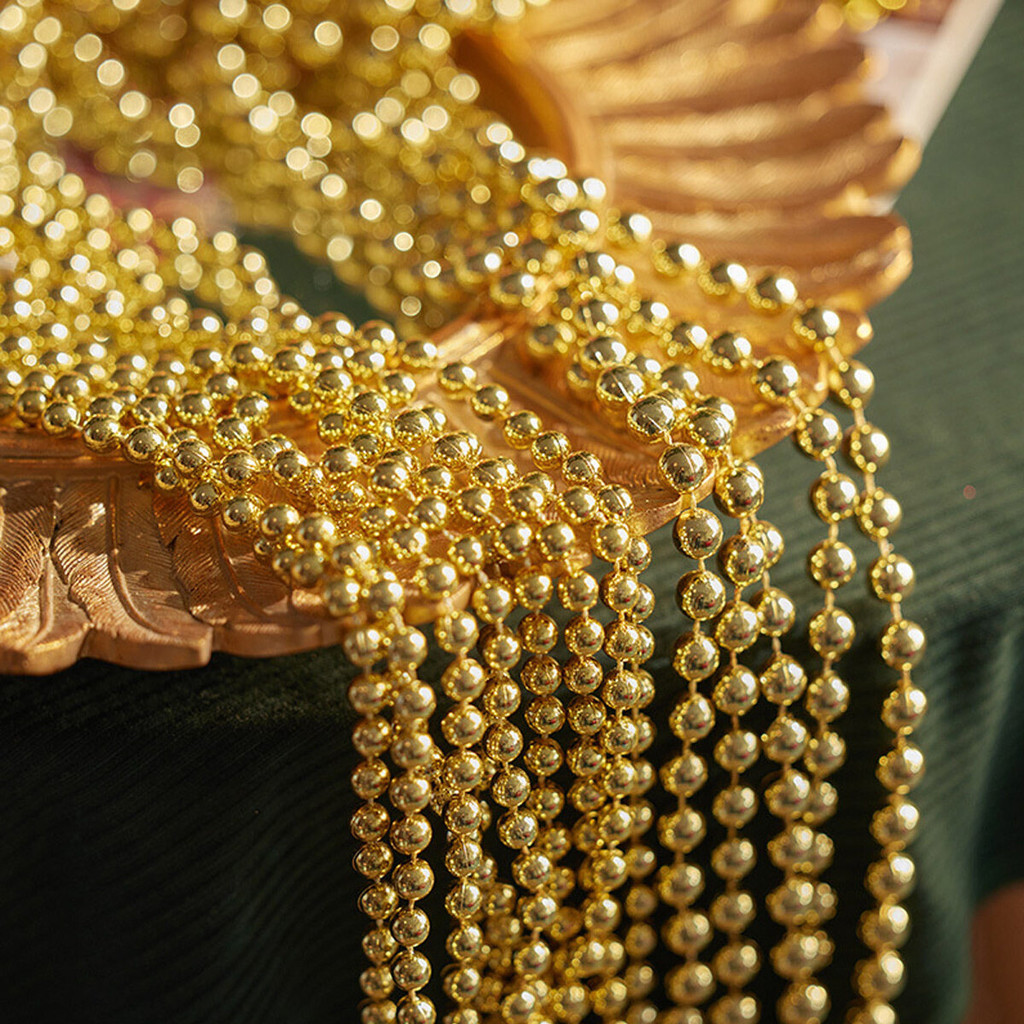 Product photo of Christmas Bead Garland, 5 m Shiny Pearl Strand from its Lazada listing