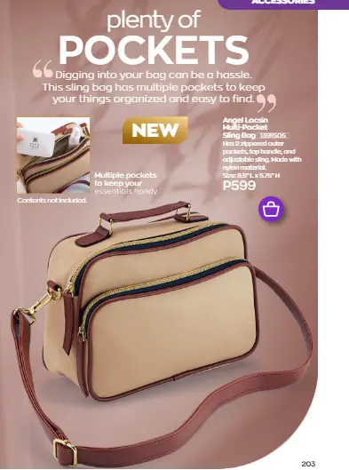 Multi pocket sling bag Clearance