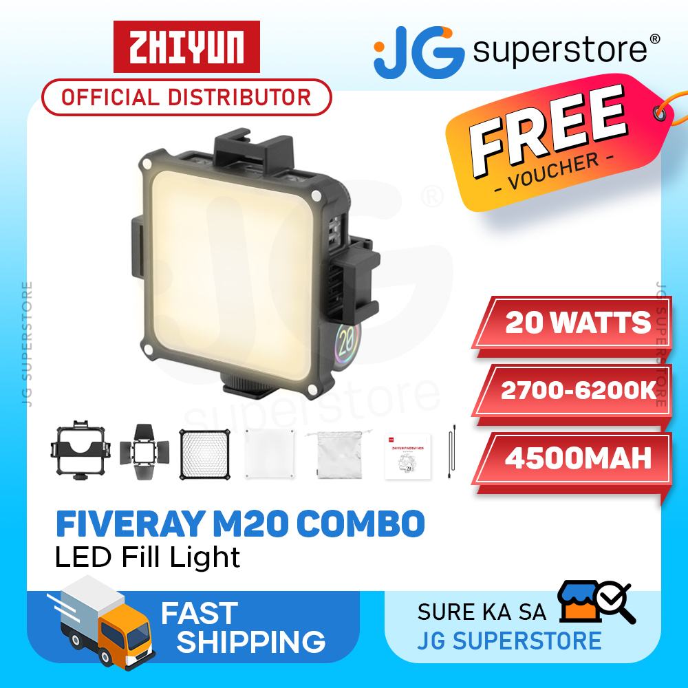 ZHIYUN FIVERAY M20C M20 20W Pocket RGB LED Video Light 2500K-10000K APP  Control
