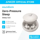 Soundcore Sleep A20 by Anker Sleeping Earbuds Noise Blocking Sleep Headphones, Small Design for Side Sleepers, 80H Playtime, Stream Content via Bluetooth 5.3, Sleep Monitor