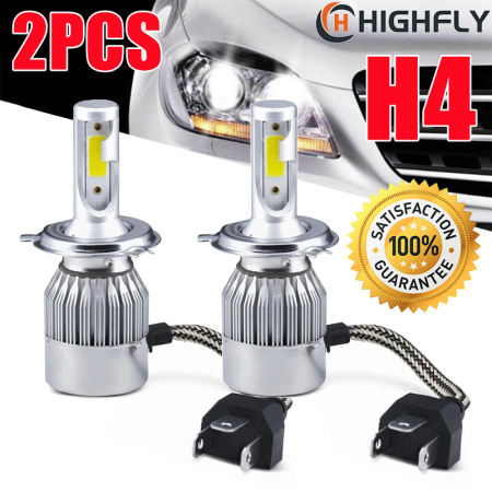 2pcs C6 Headlight LED H4 6500K Cree Hi/low Kits