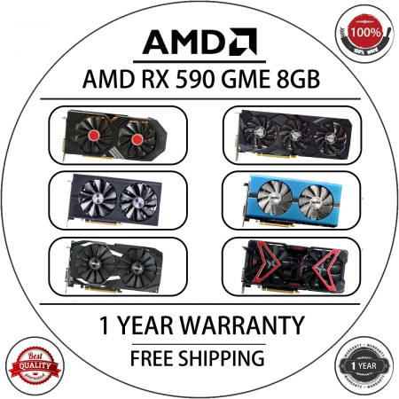 AMD Radeon RX 590 GME 8GB Gaming Graphics Card