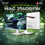 Msi Mag 274QRFW Monitor 27" 2560×1440 Rapid Ips 16:9 180Hz 400 cd/m2 1ms Anti-glare Zzm Trading