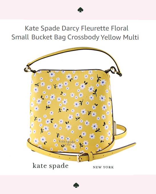 Kate Spade New York Blue Floral Darcy Fleurette Small Leather