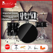 Bansid 5-Piece Drum Set with Cymbals for Adults and Children