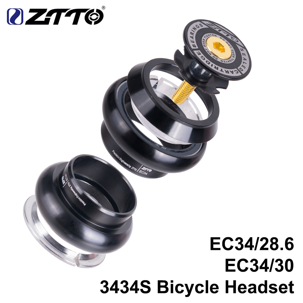 ZTTO Bicycle Headset 4444T MTB 44mm ZS44 EC44 CNC 1 1/8-1 1/2 Straig