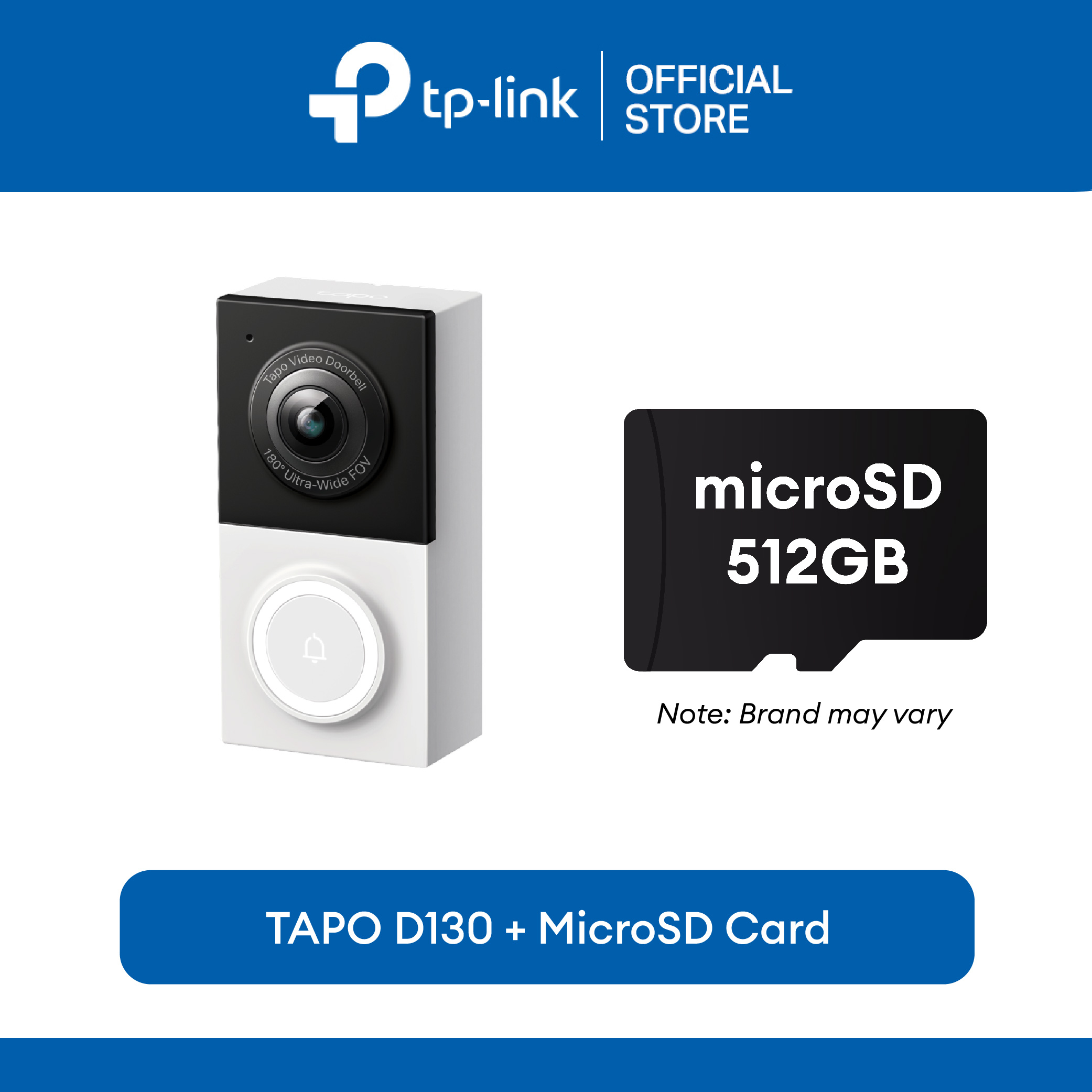TP-Link Official Store / Tapo D130 / 2K 5MP Live View Battery Video Doorbell Security CCTV Camera Connect to Cellphone - Image 3
