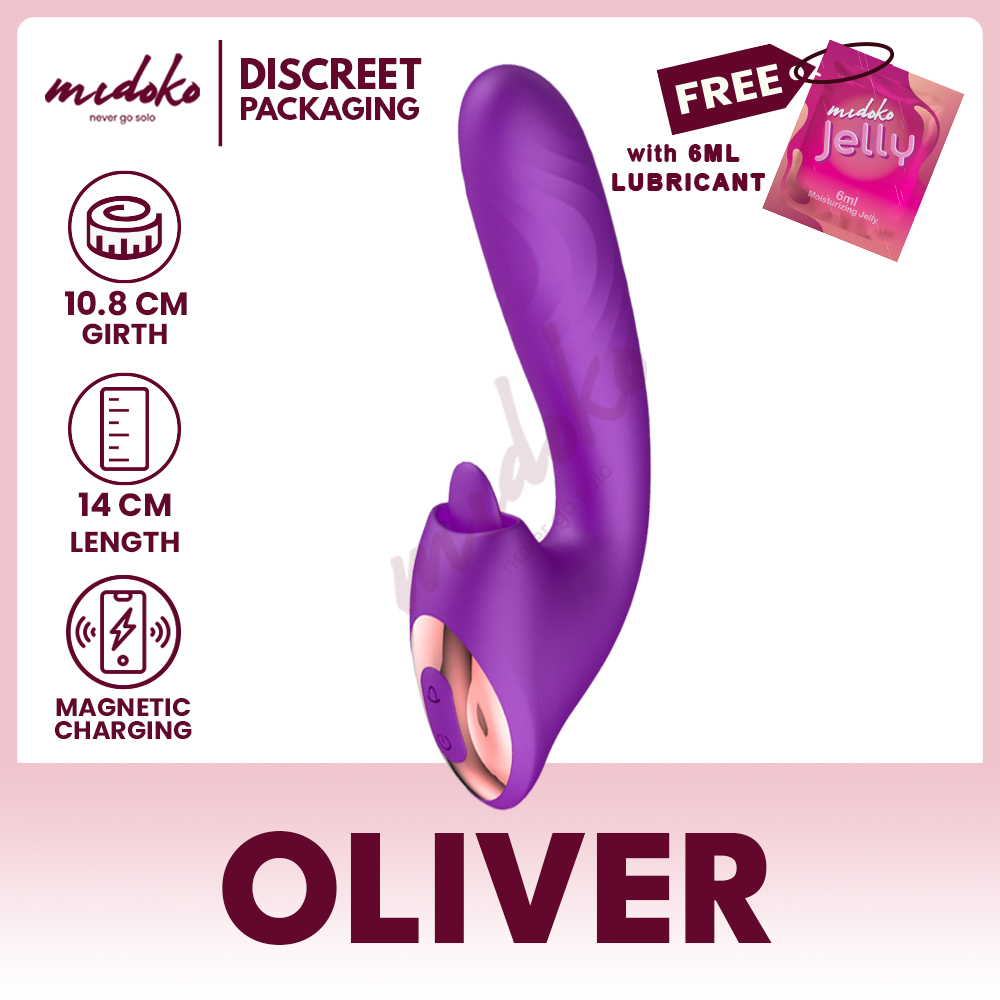 Midoko Lick-A Vibrating Dual Dildo Tongue with 10 Tongue Licking Modes and 10 Vibrating Modes Sex Toy For Women Purple Presyo 1,109 Piso*Libreng Shipping