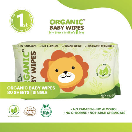 Organic Baby Wipes 80's Nature SINGLE